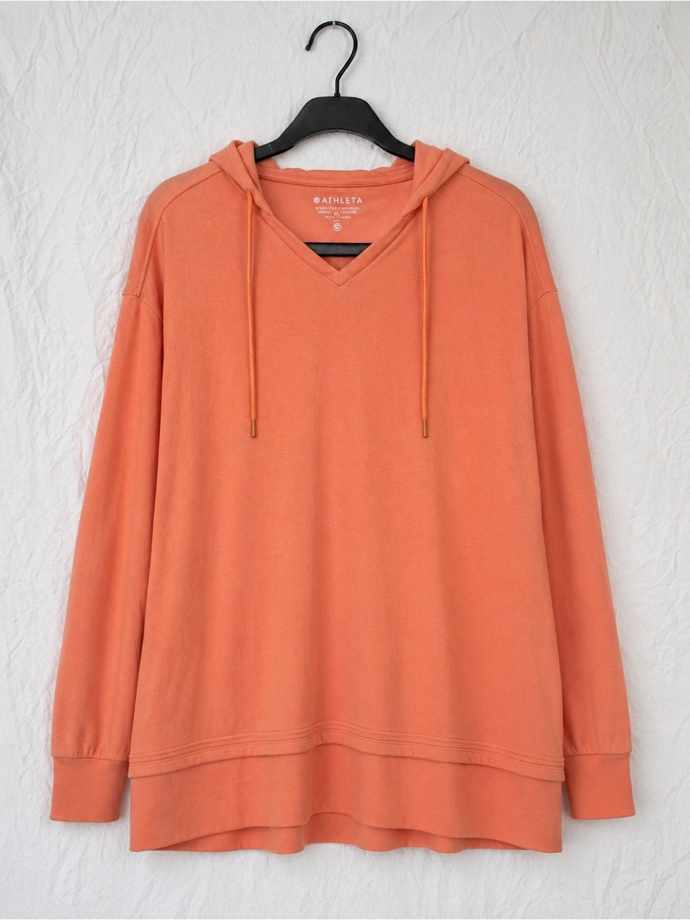 Athleta Sundown Alliance Hoodie Womens XL Peach Lightweight Oversized Pullover